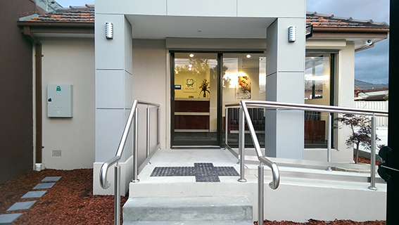 Reservoir Smiles, the finished entrance