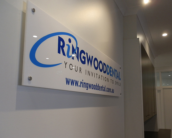 Ringwood Dental reception signage